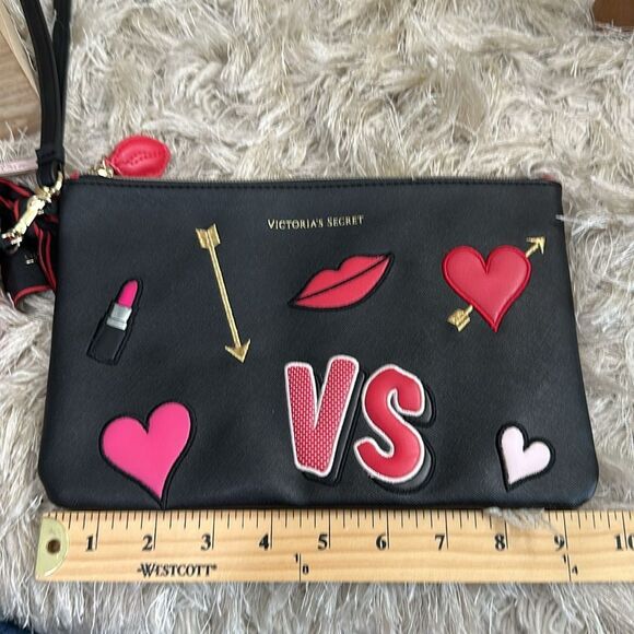 Victoria’s Secret Valentines Day Heart 
Cosmetic Bag Trio Makeup Travel Bags - Picture 7 of 16